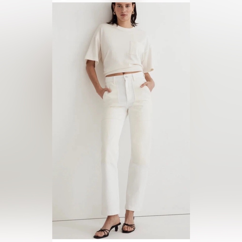 Madewell 90’s vintage straight two tone high rise workwear edition jeans